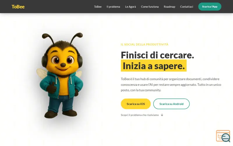 Screenshot of ToBee