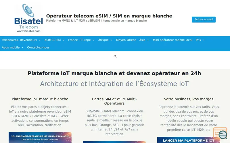 Screenshot of Devenir opérateur mobile et internet
