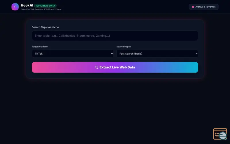 Screenshot of HookAI Pro