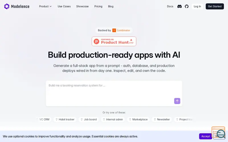 Screenshot of Modelence Mobile Builder