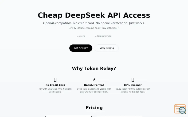 Screenshot of Token Relay