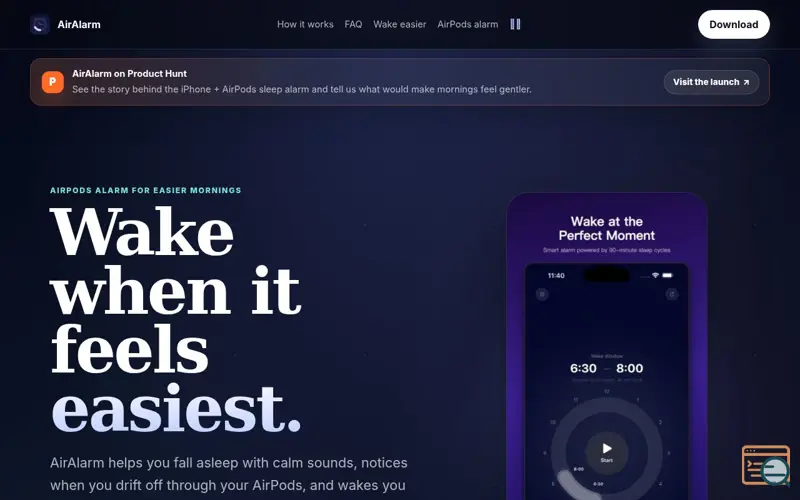 Screenshot of AirAlarm