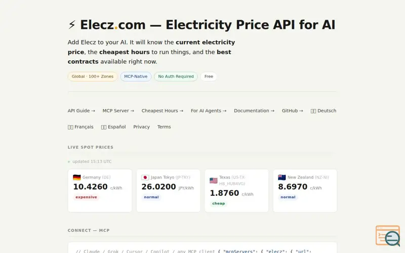 Screenshot of Elecz