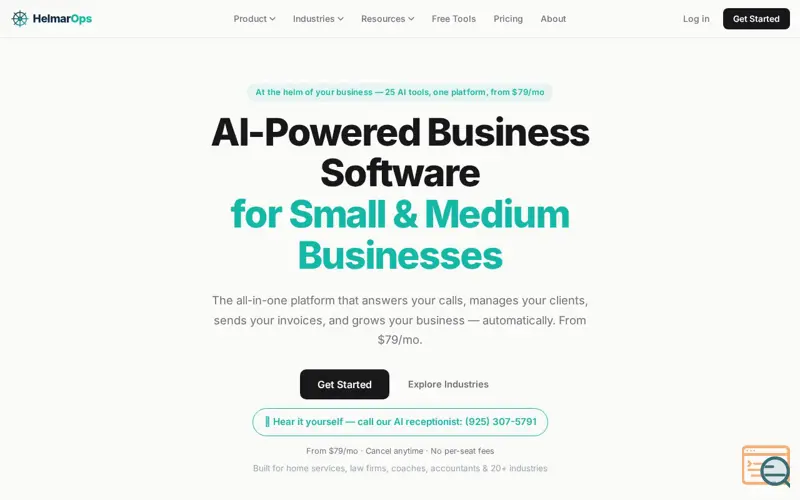 Screenshot of HelmarOps
