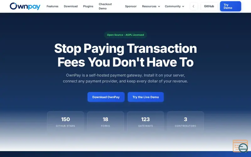 Screenshot of OwnPay