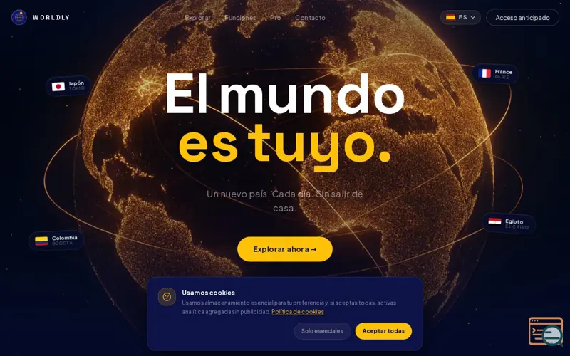 Screenshot of Worldly