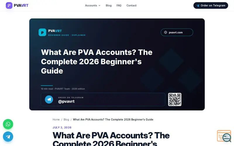 Screenshot of What Are PVA Account? The Complete Guide
