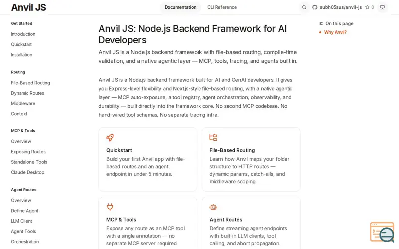 Screenshot of Anvil SDK