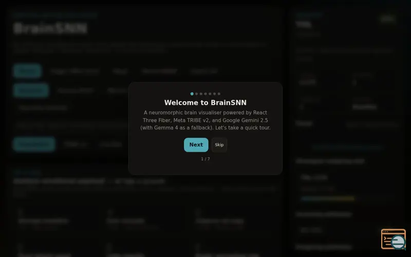 Screenshot of BrainSNN