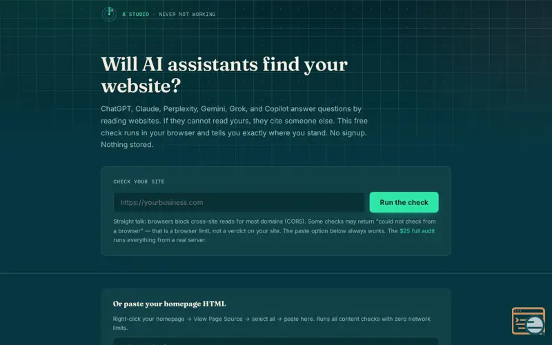 Screenshot of AI Visibility Score