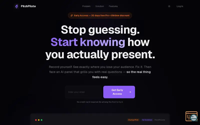 Screenshot of PitchPilote