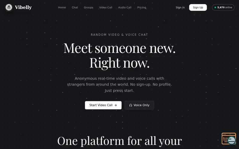 Screenshot of Vibelly