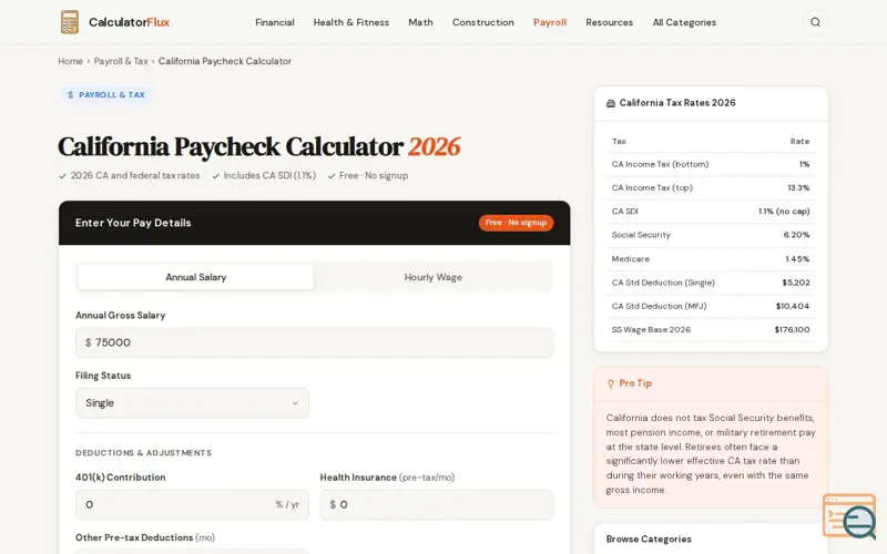 Screenshot of Take-Home After Taxes