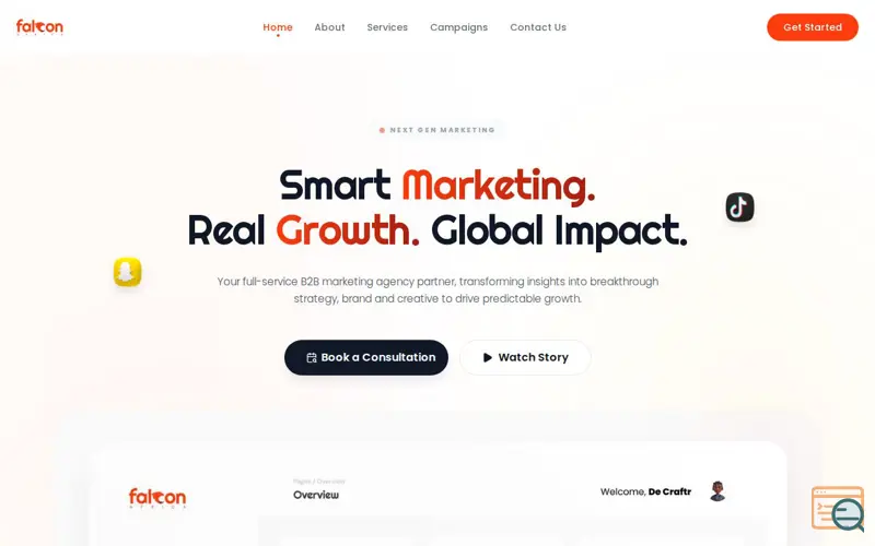 Screenshot of Falcon Africa