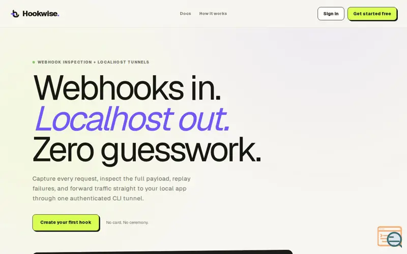 Screenshot of Hookwise — See every webhook clearly