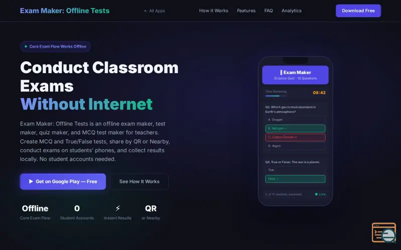 Screenshot of Exam Maker: Offline Tests