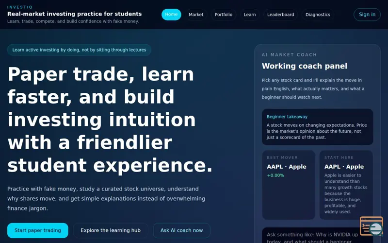 Screenshot of InvestIQ