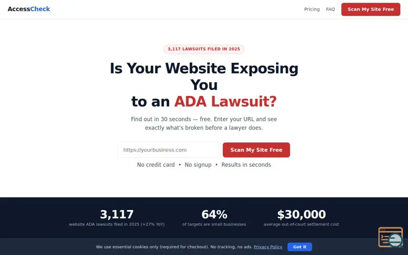 Screenshot of AccessCheck