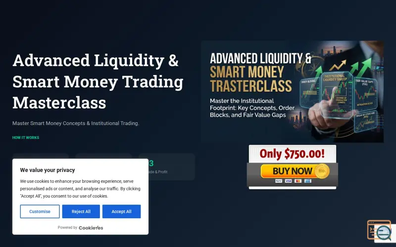 Screenshot of Oracle Forex Academy, a launch using Digistore24