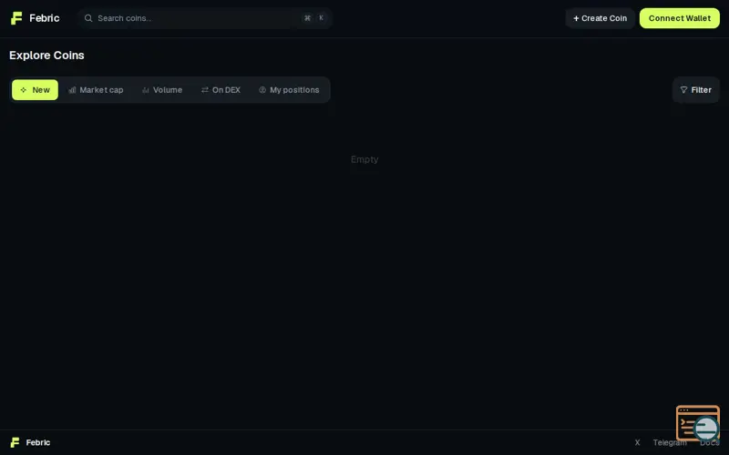 Screenshot of Febric - Launch and trade on Solana, a launch using Apache APISIX
