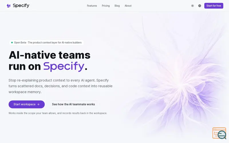 Screenshot of Specify App