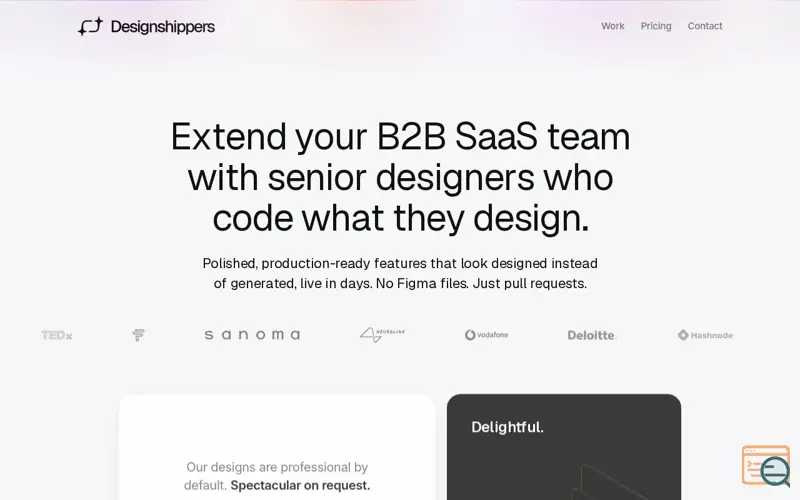 Screenshot of Designshippers