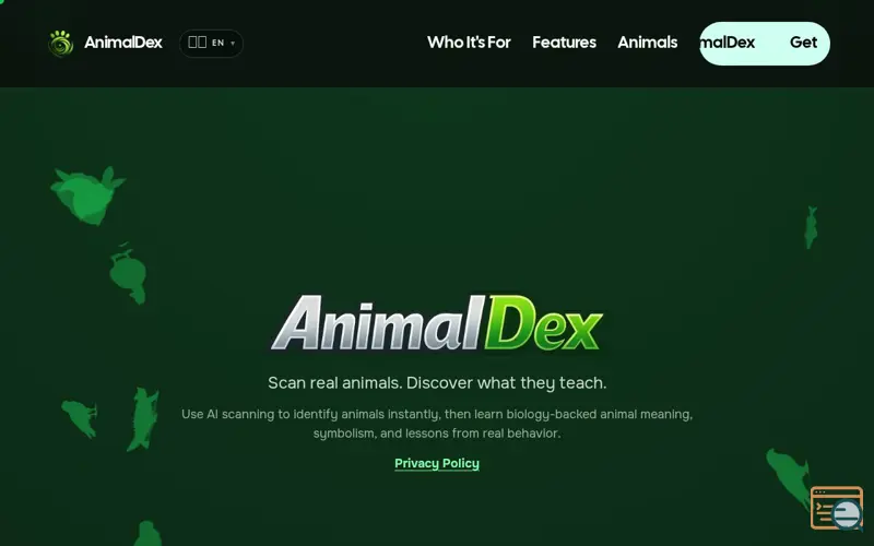 Screenshot of AnimalDex