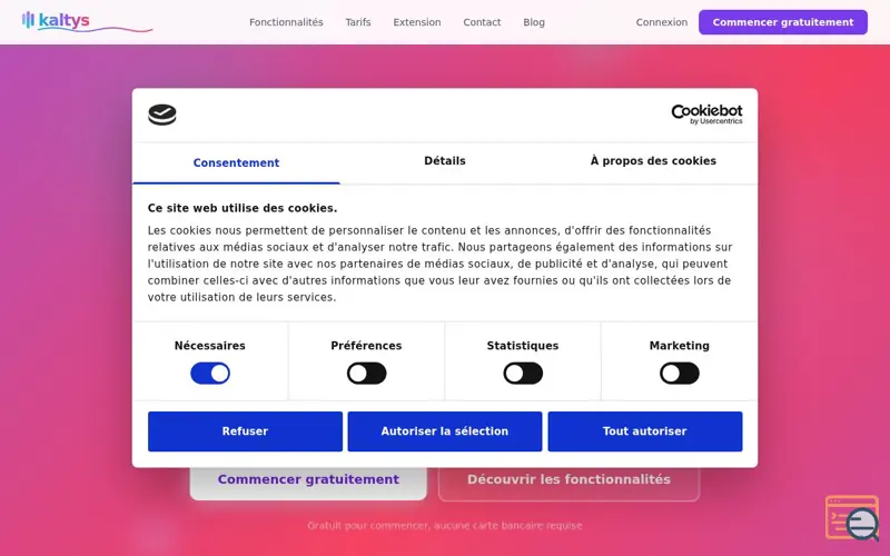 Screenshot of Kaltys
