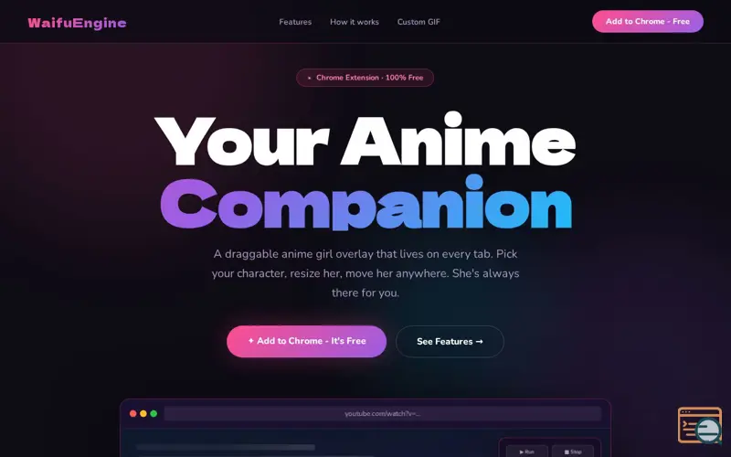 Screenshot of Waifu Engine