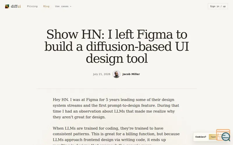 Screenshot of Diffui