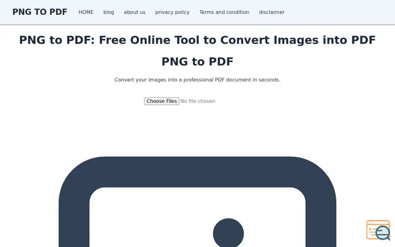 Screenshot of pngtopdf.online