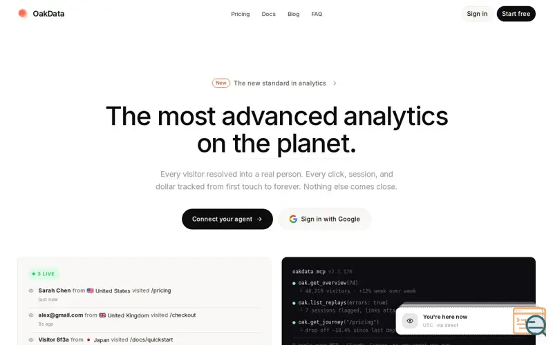 Screenshot of OakData