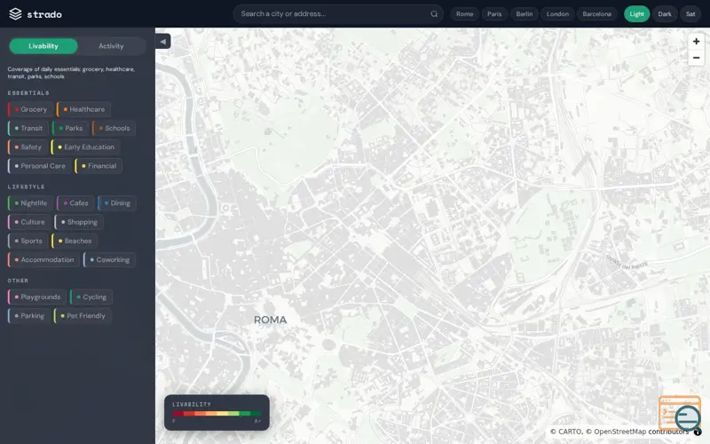 Screenshot of Strado