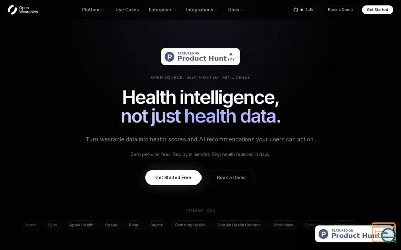 Screenshot of Open Wearables