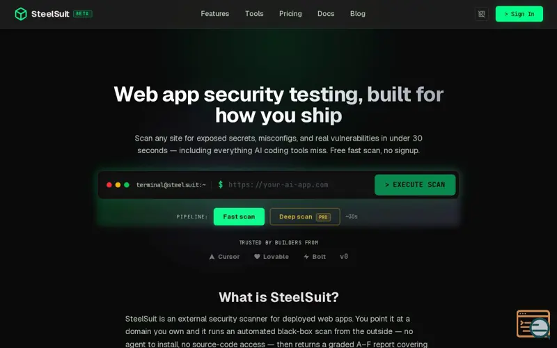 Screenshot of SteelSuit