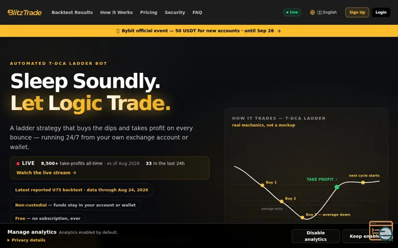 Screenshot of Blitz Trading Bot