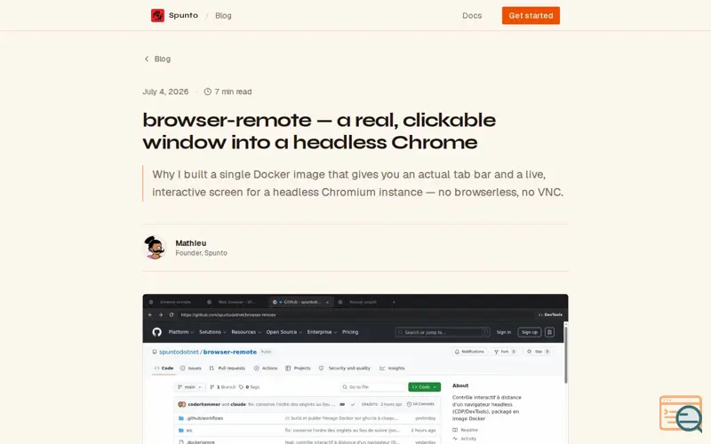 Screenshot of A Simple Containerized Browser