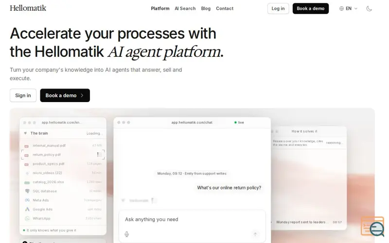 Screenshot of Hellomatik
