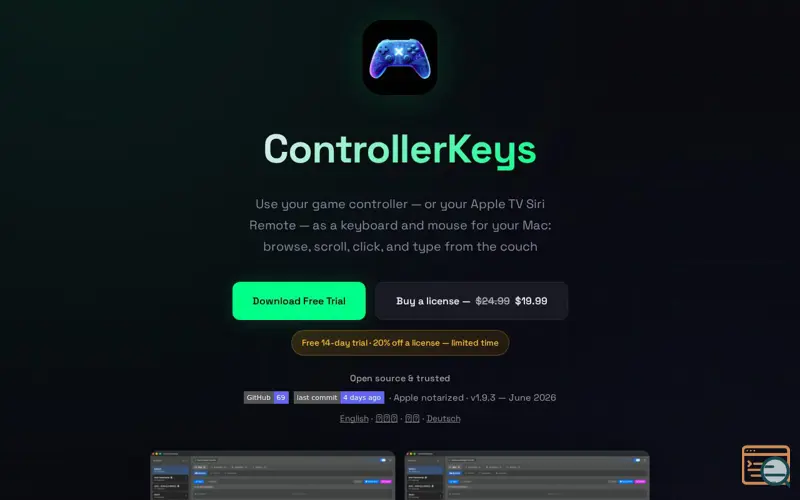 Screenshot of ControllerKeys