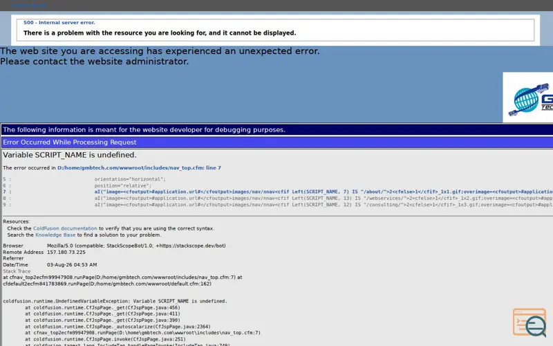 Screenshot of GMB Tech
