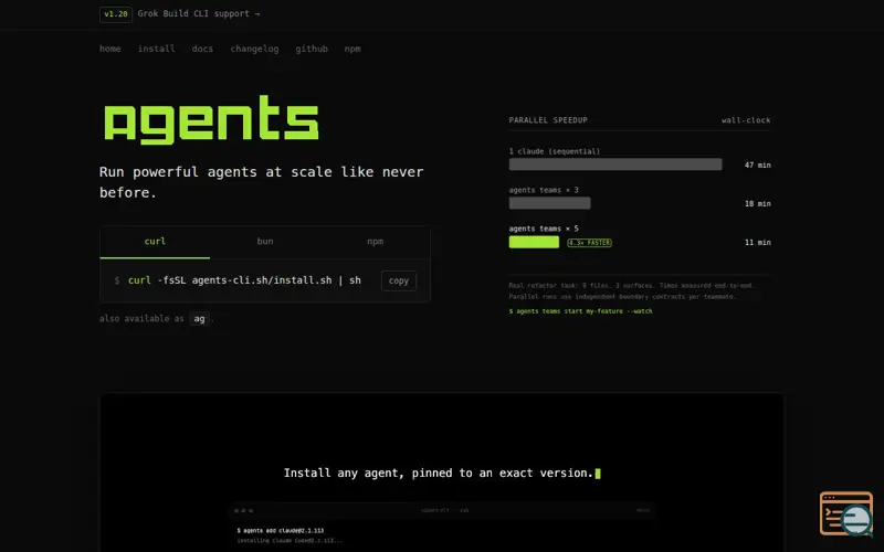 Screenshot of Agents-cli