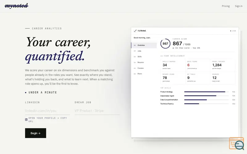 Screenshot of mynoted