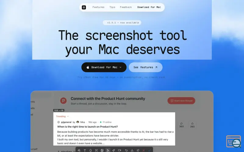 Screenshot of iShot