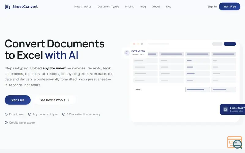 Screenshot of SheetConvert