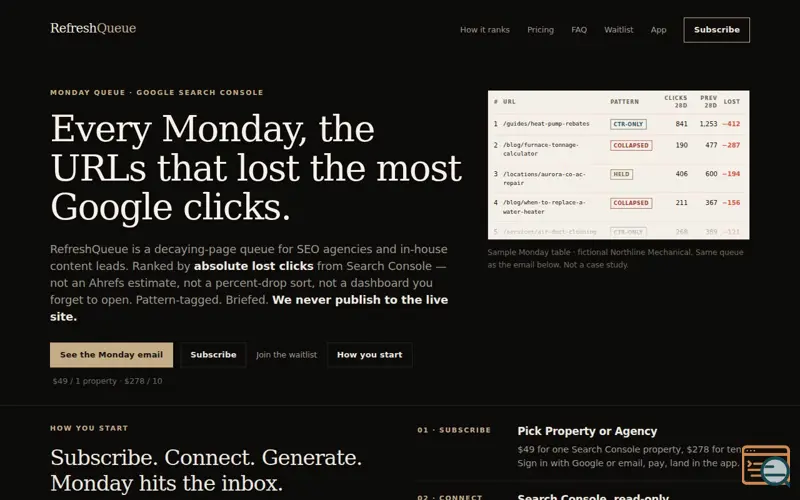 Screenshot of RefreshQueue