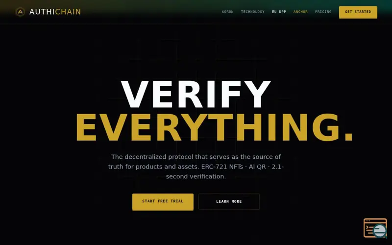 Screenshot of AuthiChain
