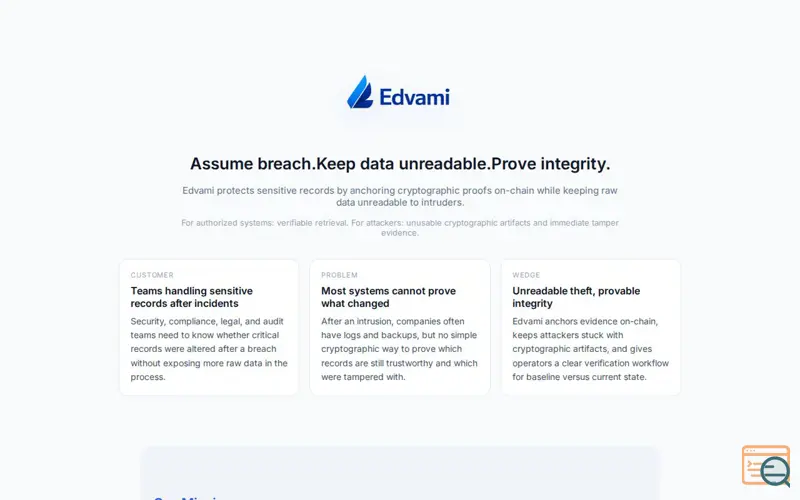 Screenshot of Edvami