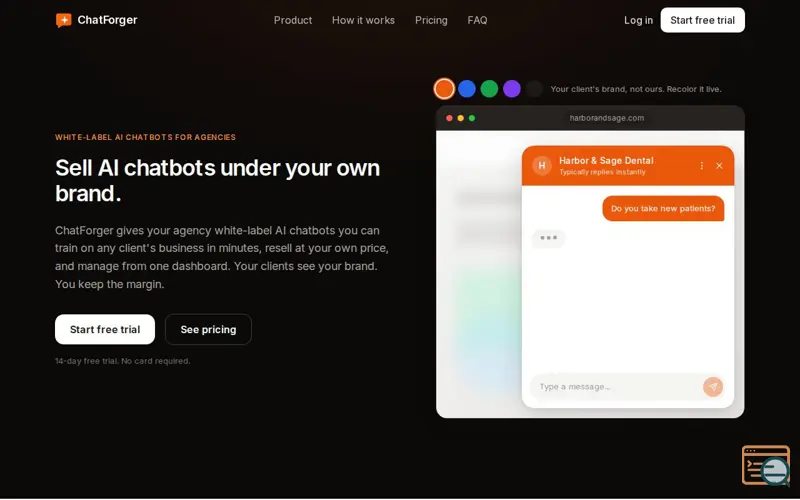 Screenshot of ChatForger