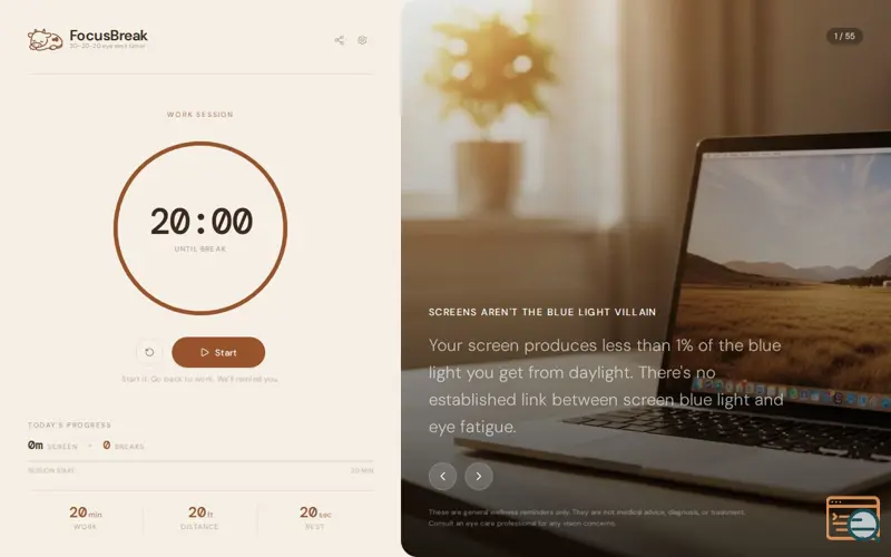 Screenshot of FocusBreak