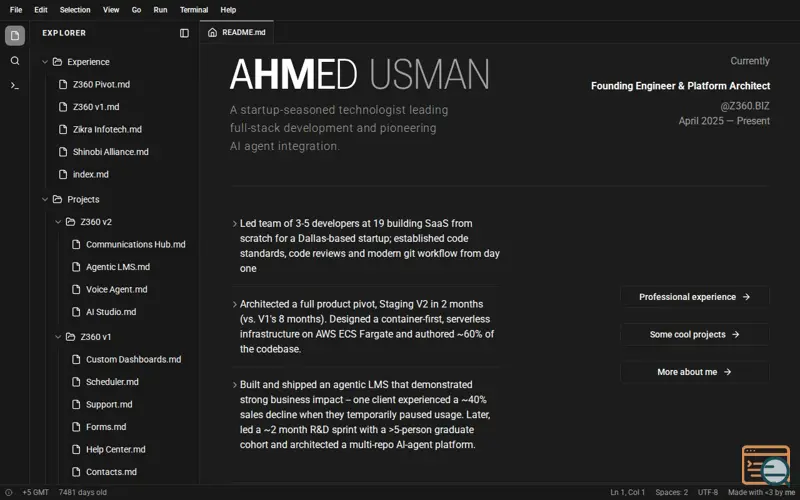 Screenshot of A cool portfolio I made